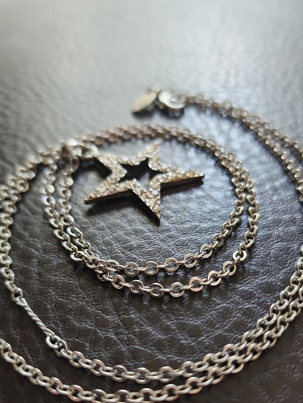 Bijoux Terner Pavé Star Pendant Necklace in Silver Tone